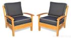 Teak Deep Seating Club Chair Pair - Goldenteak