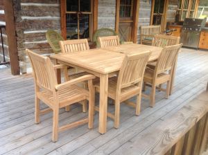 Teak Harvest Table, Millbrook Chairs Set - Customer Photo - Goldenteak