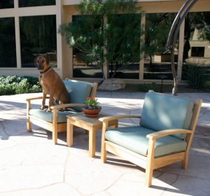 Teak Deep Seating Club Chair and best friend - customer photo