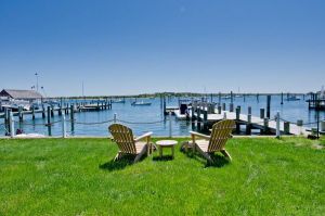 Teak Adirondack Chairs at Luxury Beach House