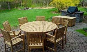 Teak Dining Set Round Table Millbrook Chairs Customer Photo Goldenteak