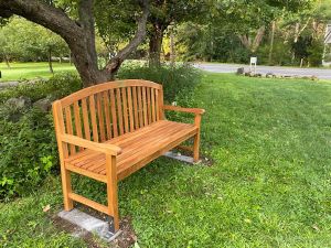 Jo's 100th birthday - Goldenteak Aquinah Teak Bench - photos