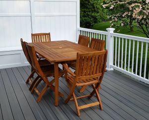 Teak Patio Dining Set Manhattan Customer Photo