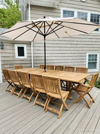 Nantucket Patio Dining Set in Teak - Goldenteak