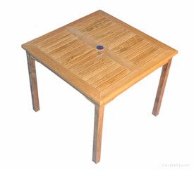 Teak Dining Table 36 in Square Bistro 