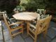 Teak Patio Set Octagon Table, Chippendale Chairs - Goldenteak Customer Photo