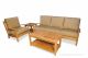 Teak Sofa, Club Chair, Coffee Table, End Table Conversation Set