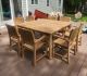 60 in Square Teak Table with 8 Chairs - Patio Set Customer Install Photo Goldenteak